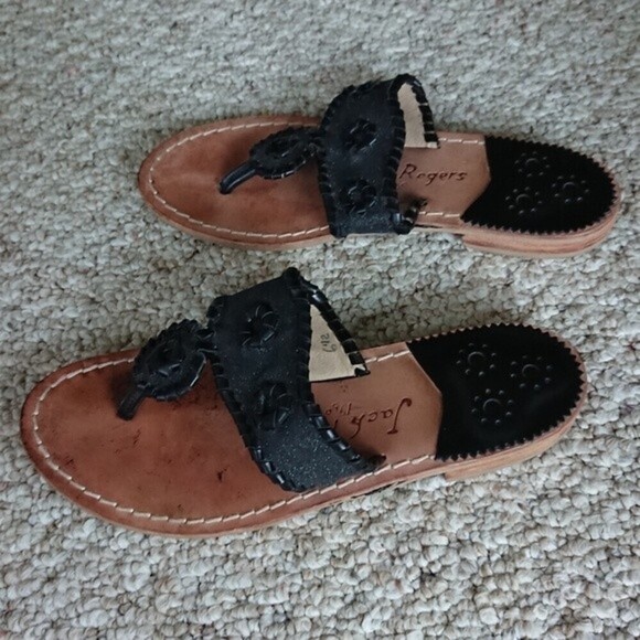 Jack Rogers black cleo sparkle sandal size 6.5 - Picture 4 of 12